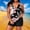 #0024-Black, variant on Sokhug Womens Plus Size Tankini Set Solid Color Halter Neck Two Piece Swimsuit Adjustable Straps Top with Built in Bra Padded Bathing Suit for Beach