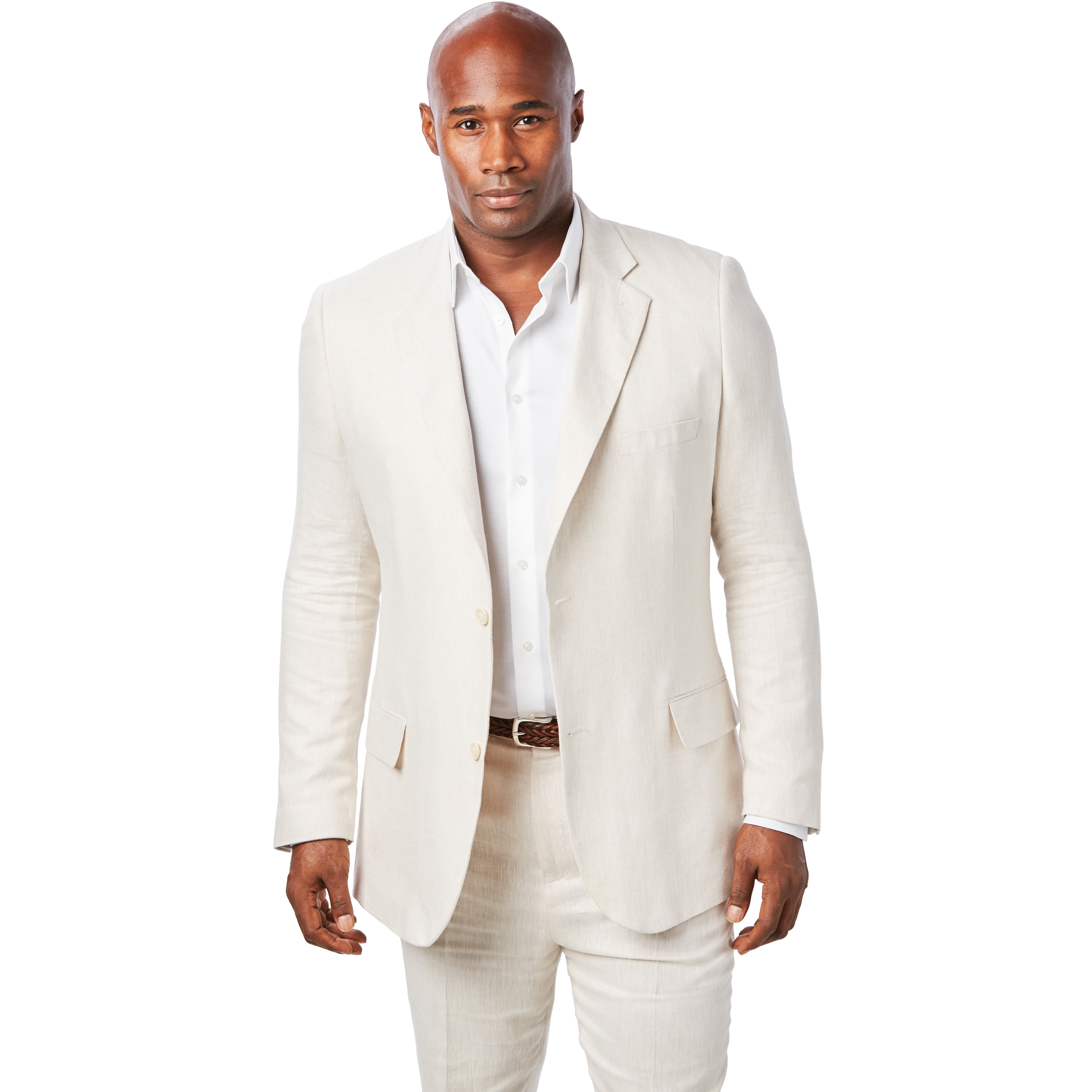 Ks Island By Kingsize Men's Big & Tall Linen Blend Two-Button Suit ...