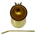 thumbnail image 3 of Oakland Living PINEAPPLE-GD 16 oz Pineapple Tumbler Shaker Mug with Straw Handcrafted with Rubber Tight Seal, Brass Gold, 3 of 4