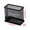 Black, variant on Metal Mesh Pen Holder Organizer - Wall Mounted & Desktop Storage Box for Office Supplies, Makeup Brushes, Utensils (10x9.5x5cm, Iron Construction)