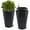Black, variant on Roromall 22.5" Tall Planters Set of 2 with Rolling Wheels, Water Level Monitor, Independent Water Inlet, for Indoor and Outdoor Use