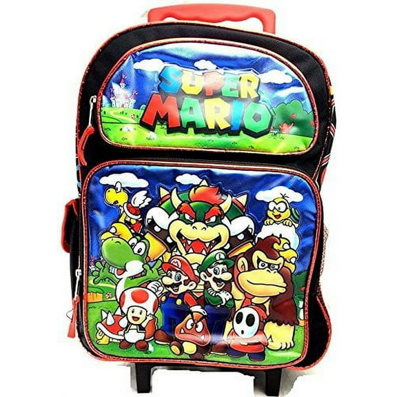 Large Rolling Backpack - Nintendo Super Mario - Group School Bag 151823