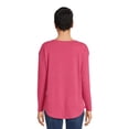 thumbnail image 3 of Time and Tru Women's Long Sleeve Boat Neck Top, Sizes XS-XXXL, 3 of 5