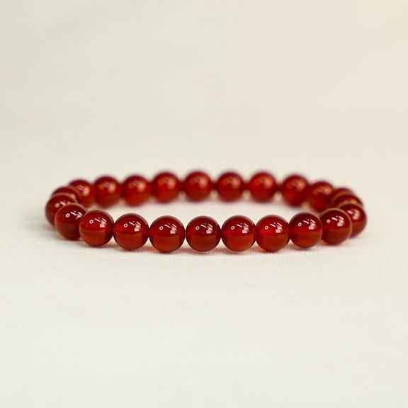 Carnelian Bracelet | Stone Beads Bracelet | Focus on Heart Chakra | Stunning Gem Patterns Tones | This carnelian bracelet is the perfect way to keep your energy high and your mood positive.