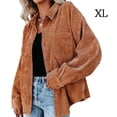 thumbnail image 1 of Qarigey Camisa de mujer Casual Botón Top Blusa de pana Blusa Abrigo de otoño Prendas para la parte del cuerpo Naranja XL, 1 of 4