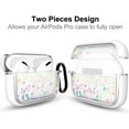 thumbnail image 2 of AirPods Pro Case, AirPods Pro Case, Colorful Confetti Clear Case Design with Luxe Metal Ring Shockproof Protective Cover Case for AirPods Pro, 2 of 7