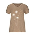thumbnail image 4 of Birdeem Mode Femmes Été Col en V Manches Courtes T-Shirt Imprimé Décontracté Blouse, 4 of 4