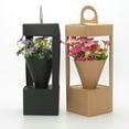 thumbnail image 4 of 5Pcs Portable Paper Basket Kraft Paper Dry Flower Gift Box Folding Basket (Kraft Paper Basket, Flower Not Included), 4 of 8