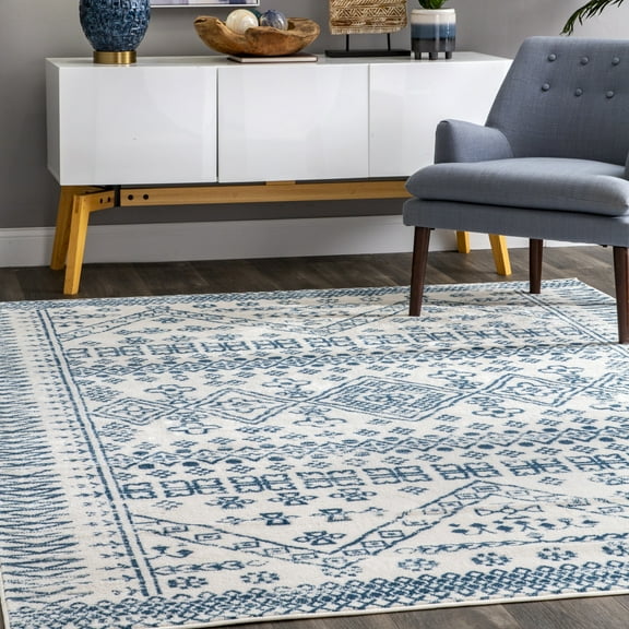 nuLOOM Transitional Moroccan Frances Area Rug, 3' x 5', Blue