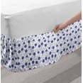 thumbnail image 2 of Blue Bed Skirt, Hand Drawn Style Chinese Pattern with Flowers Nature Inspired Vintage, Elastic Bedskirt Dust Ruffle Wrap Around for Bedding Decor, 4 Sizes, Violet Blue White, by Ambesonne, 2 of 2
