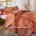 thumbnail image 2 of Juego de edredón Bedsure Tufted Boho California King Terracotta, 2 of 8