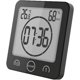 thumbnail image 1 of Reloj de baño, Reloj de Ducha con Control táctil a Prueba de Agua, Alarma Digital LCD, termómetro higrómetro, Temporizador de Cuenta atrás, Funciona con Pilas, para Maquillaje y Cocina (Negro) JM  reloj de baño, 1 of 5
