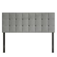 thumbnail image 3 of Home Design Ida Twin Upholstered Transitional Adjustable Headboard With Button Tufted For Adult, Grey, 3 of 8
