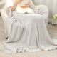 thumbnail image 1 of Four Season Knitted Blanket Lightweight Blanket Warm And Breathable Can Be Used For Picnics Or Outdoor/Indoor Covering Blankets 50x72in, 1 of 6