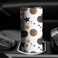 thumbnail image 3 of 20oz Halloween Pumpkin Star Pattern Skinny Tumblers Stainless Steel Tumbler with Lid and Straw,Vacuum Insulated Double Wall Travel Tumbler Cups with Cleaning Brush for Coffee,Tea, 3 of 6