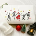 thumbnail image 2 of Christmas Santa Dancing With Skeletons Embroidered Sweatshirt, Funny Christmas Party Embroidered Shirt, Winter Festival Gifts, 2 of 5