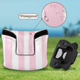 thumbnail image 6 of Haosy Pale Pink and White Striped Golf Mallet Putter Cover Strong Magnetic Leather Golf Club Headcover Closure, 6 of 7
