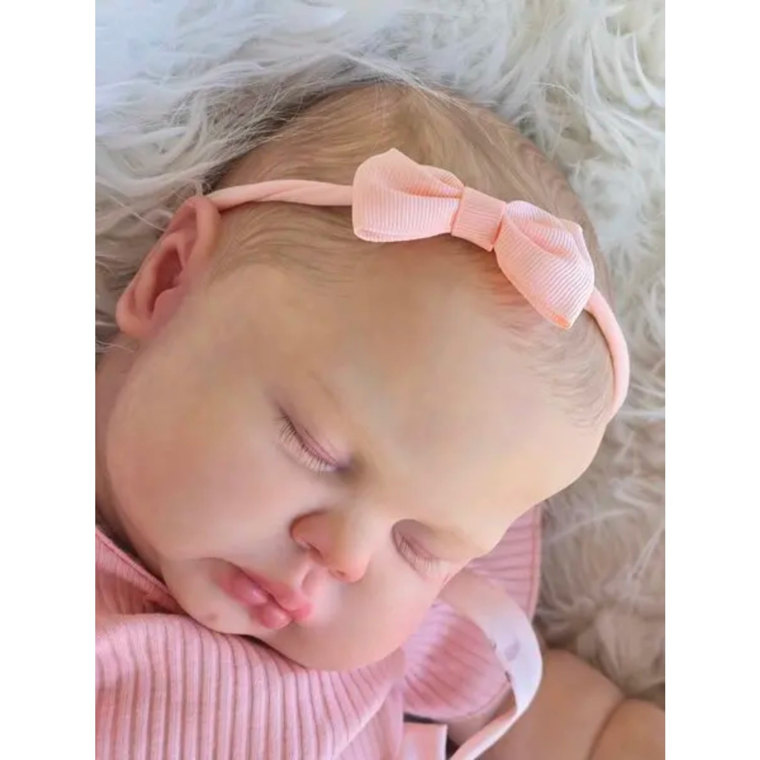 19Inch Lifelike RebornBaby Doll Sleeping  in Soft Cloth Body Lifelike Reborn Toddler Hand painted Hair Cuddly Baby Realistic Newborn Baby Doll