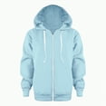 thumbnail image 4 of Godom Toddler Boys Full Zip Hoodie Solid Color Casual Active Hooded Sweatshirt, 4 of 5