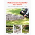 thumbnail image 6 of VEVOR Faux Stone Landscape Edging, 46.8 x 3.9 in Realistic Lawn Edging, Flexible Brick-Sized Garden Edging Border with Anchoring Spikes, Fade-Resistant Yard Edging for Driveways Walkway Brown, 6 of 8