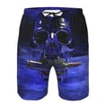 thumbnail image 4 of Naloa Steel Skull Men's Beach Shorts, Surfing shorts, Swim trunks, Quick Dry Swim Trunks for Surfing Beach Fun - 3X-Large, 4 of 9