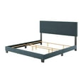 thumbnail image 6 of CorLiving Celeste Blue King Size Fabric Upholstered Bed Frame with Headboard, 6 of 6