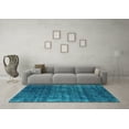 thumbnail image 3 of Ahgly Company Indoor Round Oriental Light Blue Industrial Area Rugs, 6' Round, 3 of 4