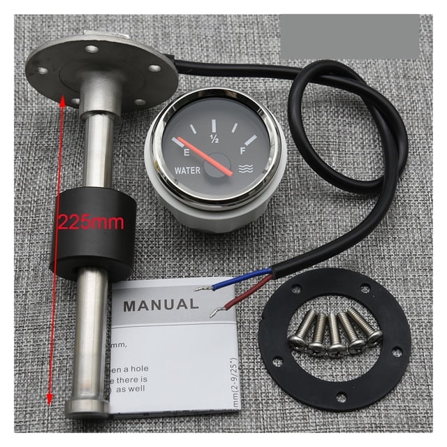 52mm Water Level Gauge With Water Level Sensor 0-190ohm Water Tank Level Meter Sender Unit Sensor For Car Boat ,Easy to Install