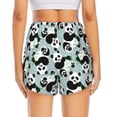 thumbnail image 2 of Lsque Panda And Eucalyptus Printed Women's Running Shorts with Liner Pockets,Elastic Quick Dry Workout Athletic Gym Yoga Shorts,Womens High Waist Shorts-Small, 2 of 9