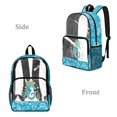 thumbnail image 2 of FKELYI Cartoon Sea Horse Print Clear Backpack for Girls & Boys 17 Inch Kids Backpacks Transprent School Book Bag with Multi-Pockets Casual Daypack for Elementary, 2 of 7