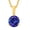 Yellow Gold, variant on 3 Carat Platinum Round Tanzanite 3 Prong Solitaire Pendant Necklace (AAA Quality) W/ 16" Silver Chain