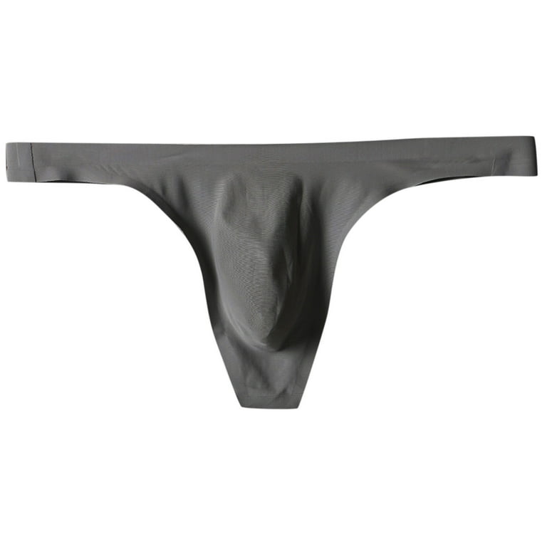 kpoplk Men's Underwear Mens Mesh Bikini Brief Thong Design High Cut Low  Rise Boxer Style Underwear(White,M)