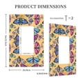 thumbnail image 3 of Balery Butterfly 3 for Duplex Wall Plates Kit, Electrical Outlet Covers, Standard Size 1-Gang 5.0" x3.0", Electric Receptacle Plug Covers-Style U, 3 of 6