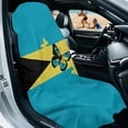 thumbnail image 2 of Garronmavis Bahamas Flag Butterfly Car Seat Cover Towel 1 PC Stain Resistant Breathable Non Slip Front Car Seat Protector Fits Most Cars SUVs Trucks Sedans Vans, 2 of 9