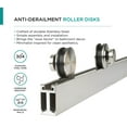 thumbnail image 6 of Fine Fixtures 60" Frameless Adjustable Double Sliding Tub Door – Clear Tempered Glass with Smooth Glide Rollers, Satin Nickel Hardware, 6 of 9