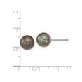 thumbnail image 2 of Boucles d'oreilles de goujon noire cultivées en or blanc, 2 of 5