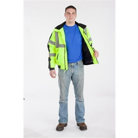 UHV575L5XL High Visibility Green Waterproof 3-Season Jacket - 5X-Large