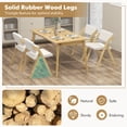 thumbnail image 4 of Gymax Folding Kitchen Chairs with Rubber Wood Legs, Natural & Beige (Set of 2), 4 of 9