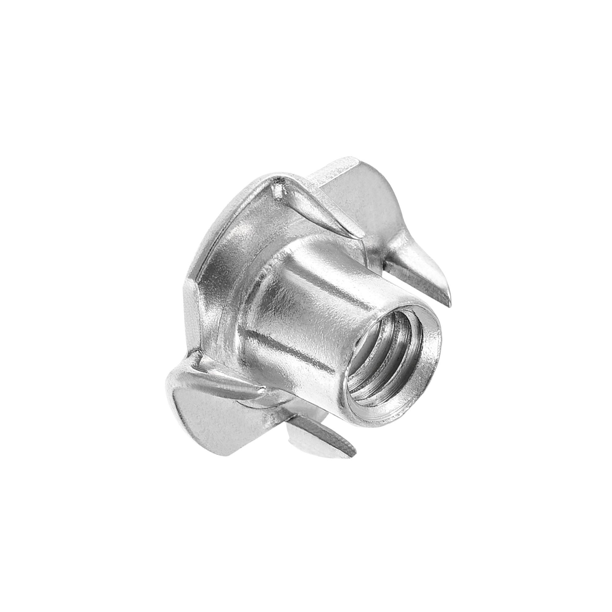 Tee Nut 4 Prong M4 (4mm) Metric Coarse T Nut Blind Timber Wood Zinc - View #9