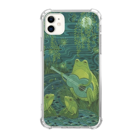 Singing Frog Case Compatible with iPhone 12,Aesthetic Art Design TPU Bumper Cover Case