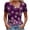#0085-Dark Blue, variant on Women Short Sleeve Shirts Button Allover Print Loose Casual Tees Summer Tops Outdoor Shopping Daily Leisure