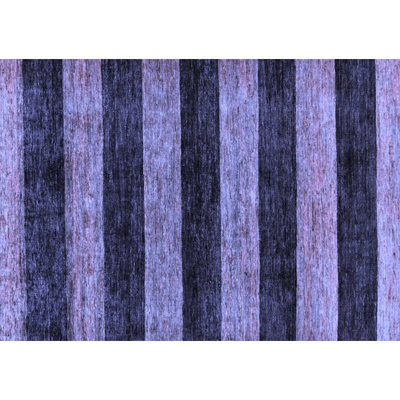 Ahgly Company Indoor Rectangle Abstract Blue Modern Area Rugs, 5' x 7'