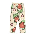 thumbnail image 4 of Kdxio Women's Comfy Stretch Frog Hold StrawberryPrint Drawstring Pajama Pants-Small, 4 of 9