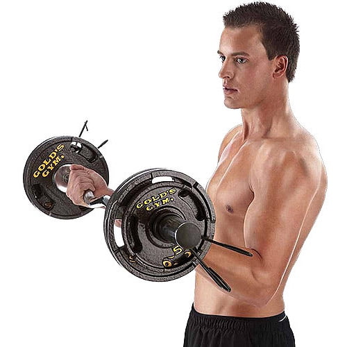 Gold's gym olympic grip weight plate set hotsell