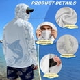 thumbnail image 4 of SEANATIVE Men's Fishing Shirt UV Protection Long Sleeve Fishing Hoodie Breathable Hooded Casual Top Athletic Wear for Outdoor Camping Running, 3XL, Blue Marlin Fish Camo, 4 of 7