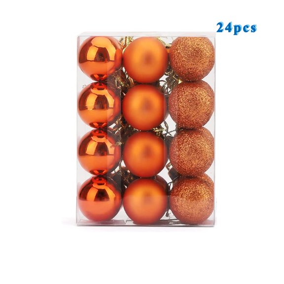24PCS Christmas Decoration Balls, 1.3" Shatterproof Color Set Ornaments Balls, Xmas Tree Ball Bauble for Festival Wedding Home Party Decors Xmas Tree Hanging