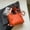 Orange, variant on Solid Color Texture Large Capacity Handbag Spring New Versatile Instagram One Shoulder Crossbody Bag Casual Tote Bag