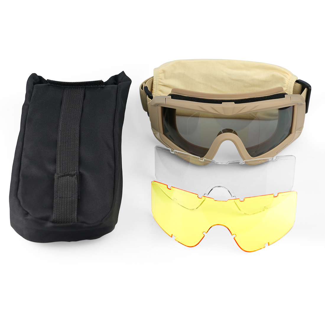 Xaegistac Airsoft Goggles Anti-Fog Safety Glasses for Hunting and Cycling