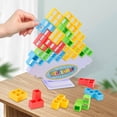 thumbnail image 3 of 64pcs Tetra Tower Balance Stacking Blocks Game, Board Games For 2 Players + Family Games n, 3 of 5