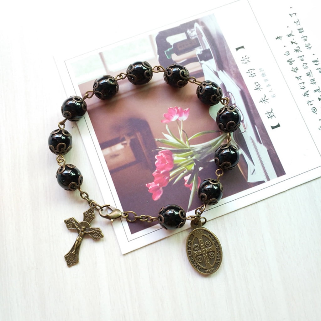Catholic Pendant Soft Pottery Bracelet Collectibles Christian Religious  Jewelry ,Christianity Rosaries, Rosary Bead Bracelet, for Girls Teen Men  Women - Walmart.com